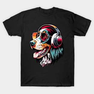 German Longhaired Pointer Smiling DJ Grooves T-Shirt